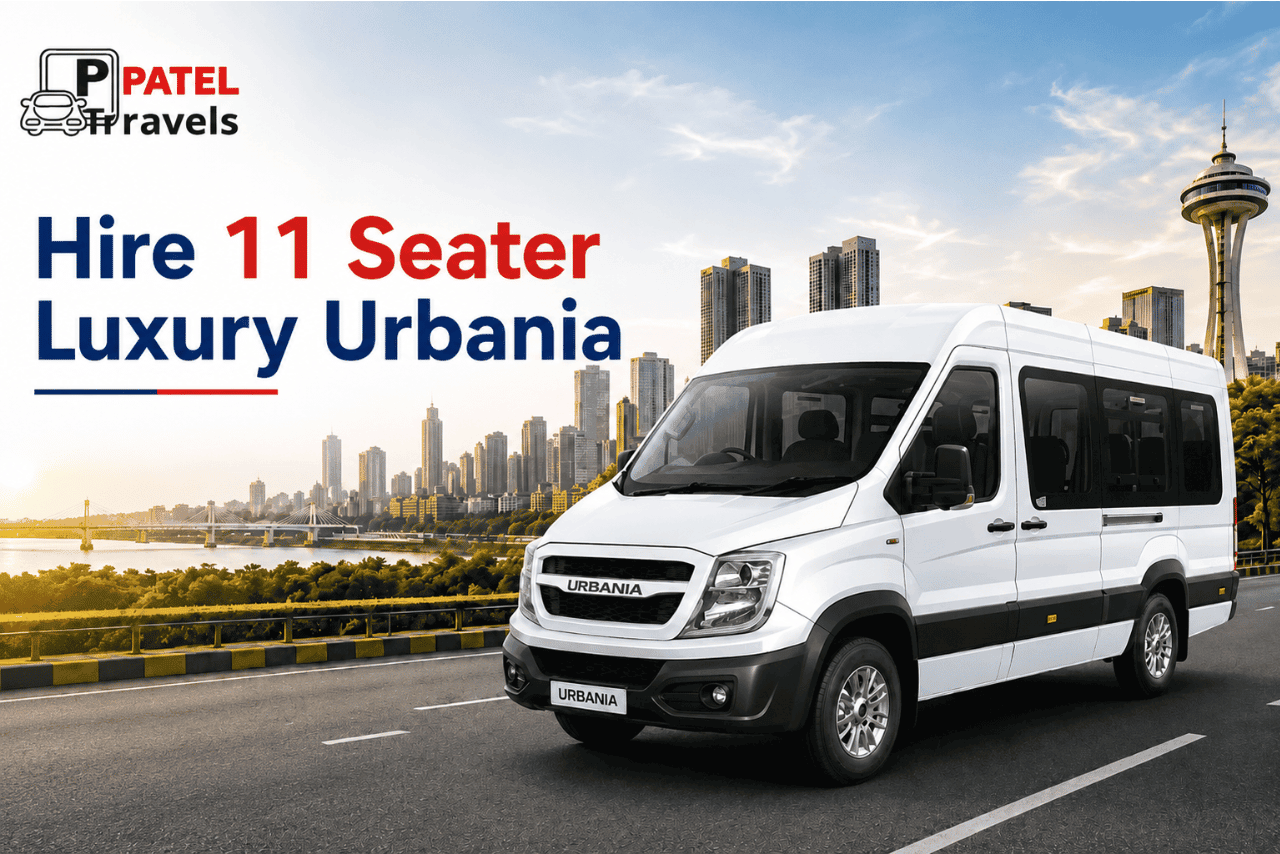 11 seater Force Urbania rental in Ahmedabad