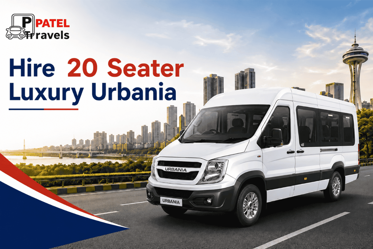 20 seater Urbania rental in Ahmedabad