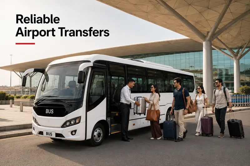 Airport and group bus rental ahmedabad